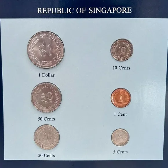 Franklin Mint Coin Sets of All Nations Collectible Republic of Singapore VTG - Picture 3 of 11